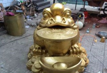 绵阳铜质金蟾招财动物雕塑
