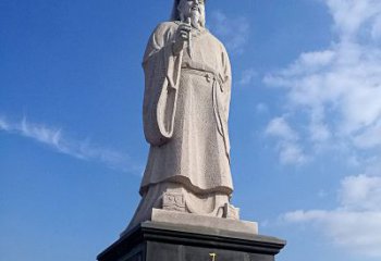 绵阳精美的历史名人雕塑——王羲之砂岩石雕像