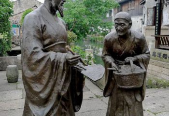 绵阳经典雕塑：王羲之情景小品