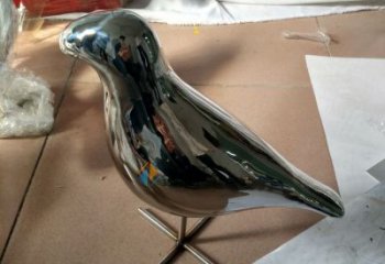 绵阳精致现代镜面不锈钢鸽子雕塑