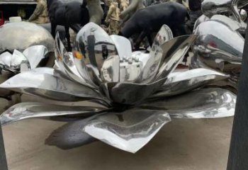绵阳镜面不锈钢荷花雕塑，精致优雅演绎着无限美丽
