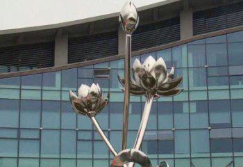 绵阳优质镜面不锈钢荷花塑像