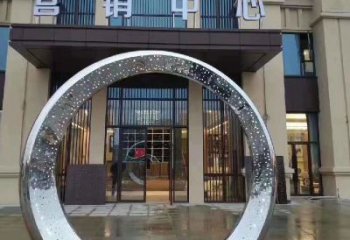 绵阳镜面时尚圆环不锈钢雕塑