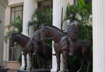 绵阳骑马铜雕士兵：增添宏伟气派