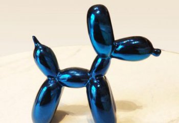 绵阳蓝色气球狗雕塑摆件，可定制大小