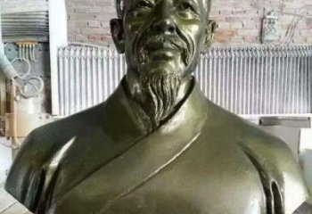 绵阳李时珍头像铜雕，为纪念传奇祖国医学家