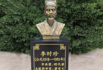 绵阳高贵典雅的李时珍肖像铜雕