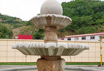 绵阳精致莲花石雕喷泉，添点艺术气息