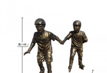 绵阳中领雕塑推出的趣味滑冰儿童雕塑一直是客户…