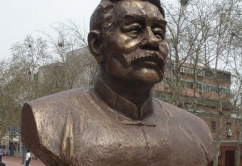 绵阳鲁迅胸像名人铜雕是中领雕塑公司定制的一款…