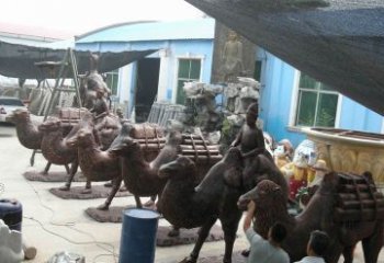 绵阳骆驼公园动物铜雕魅力无限