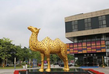 绵阳闪亮可爱的不锈钢骆驼雕塑
