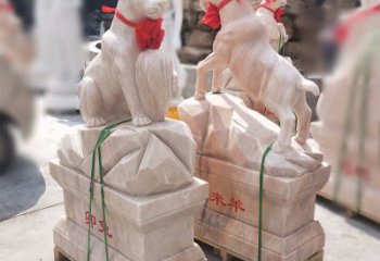 绵阳卯兔·晚霞红12生肖石雕兔雕塑