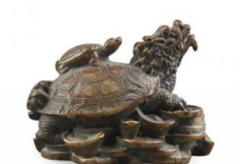 绵阳雕塑非凡，铜雕龙龟母子精美