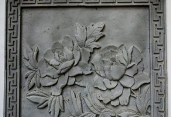 绵阳牡丹青石浮雕雕塑-精美的永久装饰