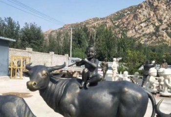 绵阳高端手工铜雕牧童骑黄牛