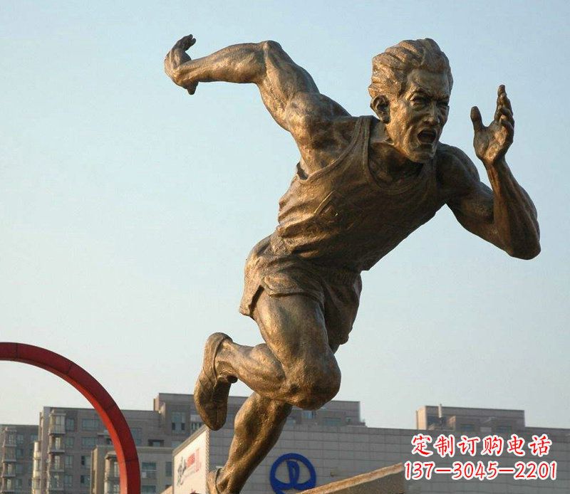 绵阳男人跑步运动人物铜雕