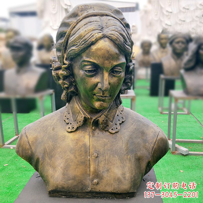 绵阳南丁格尔纯铜头像雕像——传承慈善精神