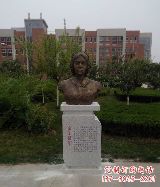 绵阳南丁格尔校园名人铜雕:精致细致的雕塑艺术
