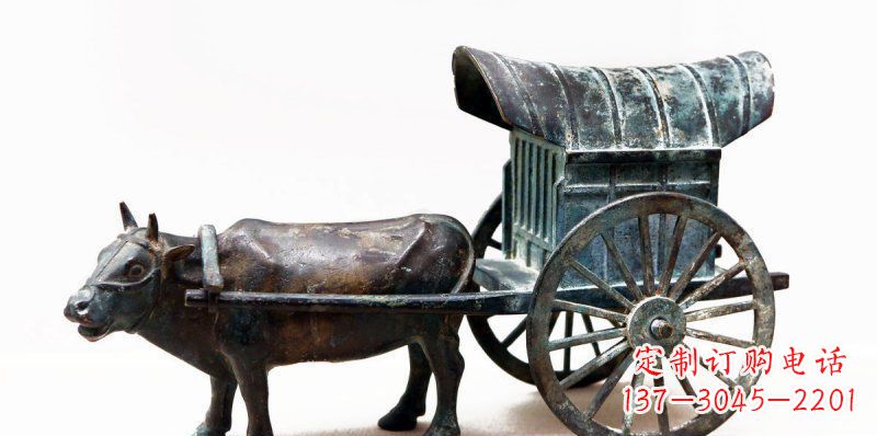 绵阳牛车景观铜雕
