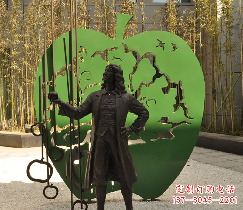 绵阳牛顿公园铜雕,艺术品升华人物形象