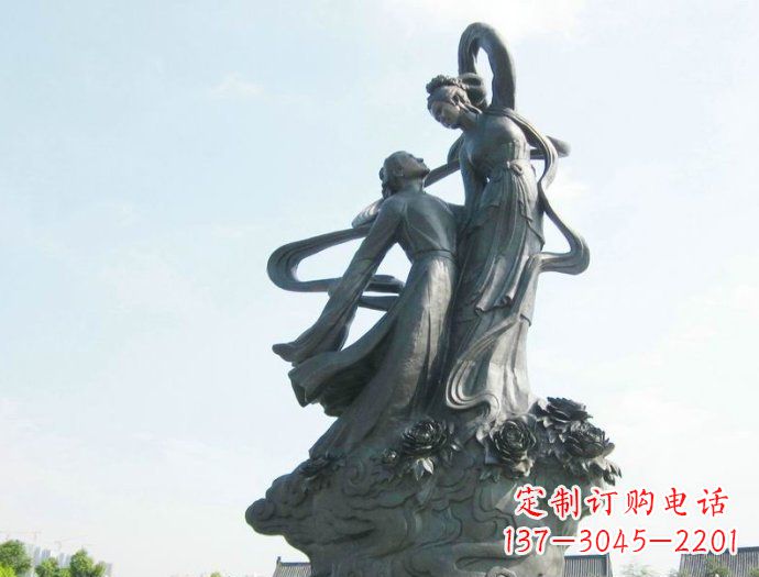 绵阳牛郎织女广场景观铜雕