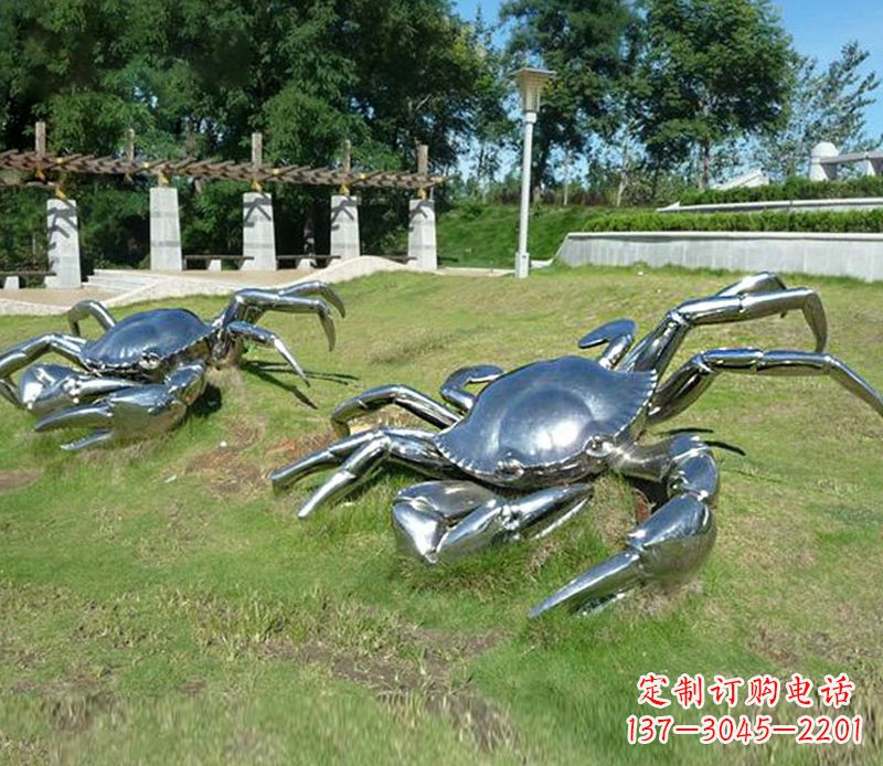 绵阳精美不锈钢螃蟹雕塑