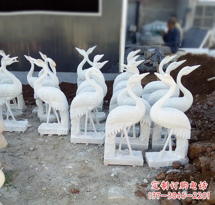 绵阳精美工艺,传统雕刻——仙鹤石塑