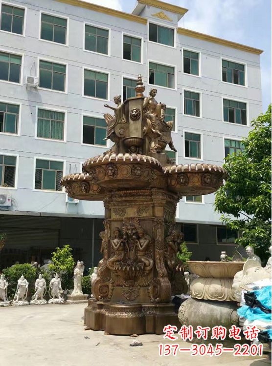 绵阳欣赏动态的铜喷泉雕塑