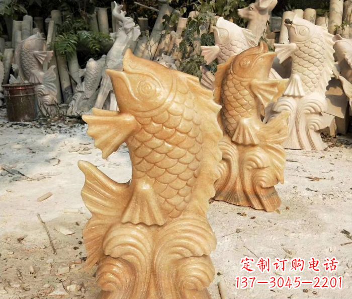 绵阳中领雕塑精美鲤鱼雕塑