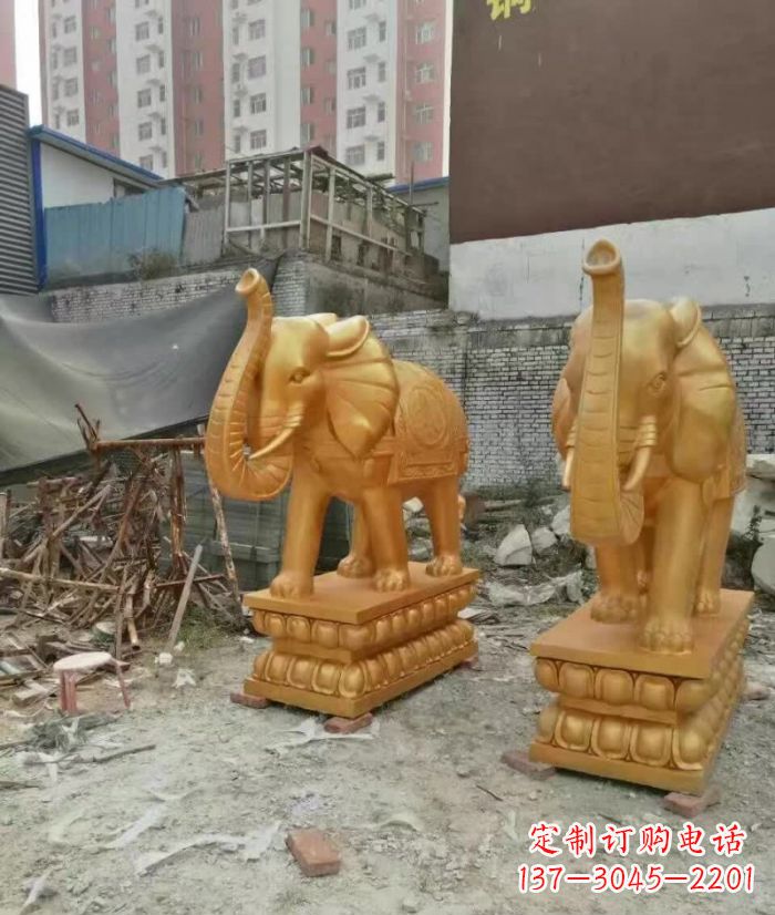 绵阳大象雕塑,传递招财福利