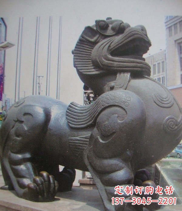 绵阳中领雕塑:精致貔貅古代神兽铜雕