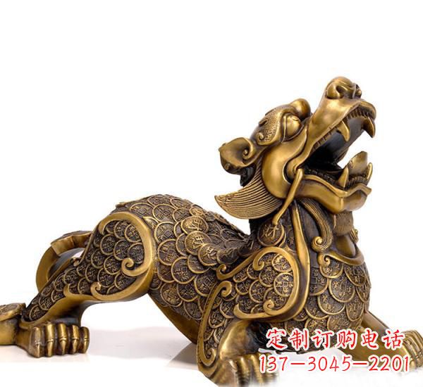 绵阳特色貔貅铜雕,精致美观,福祉永存