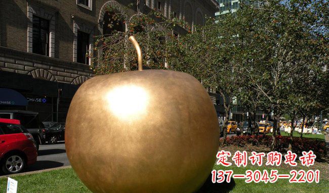 绵阳苹果城市景观铜雕,精致绝美!