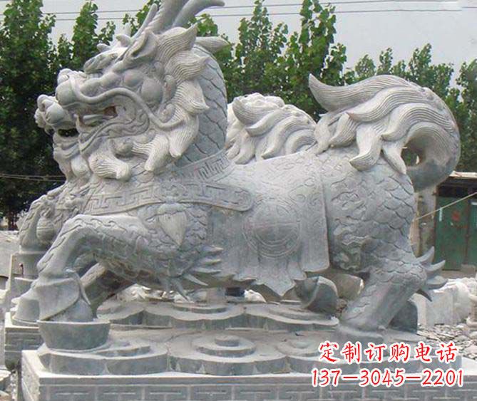 绵阳麒麟招财神兽石雕