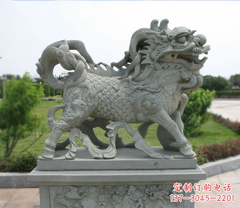 绵阳典雅经典,麒麟招财石雕把你的梦想变成现实