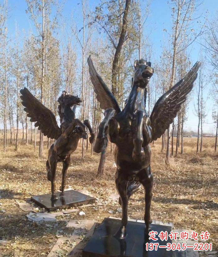 绵阳优雅传神的飞马铜雕