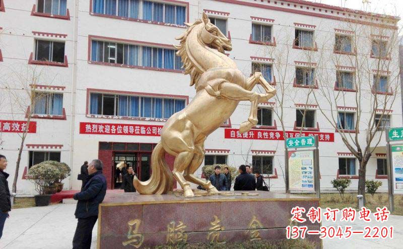 绵阳企业立马动物铜雕 (2)