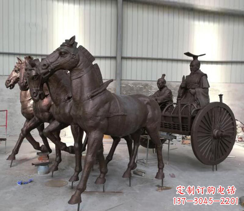 绵阳马车雕塑-传承秦朝历史文化