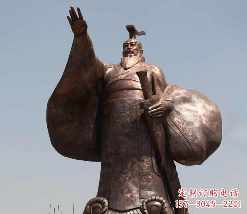绵阳秦始皇铜雕精美塑像,让历史回溯至您身边