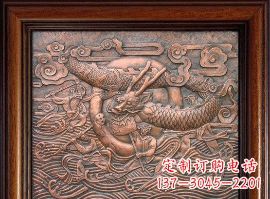绵阳精美青龙铜浮雕,集传统与现代于一身