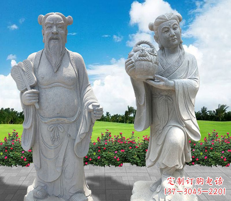 绵阳青石八仙过海石雕永久保存您心中的传统宗族魅力