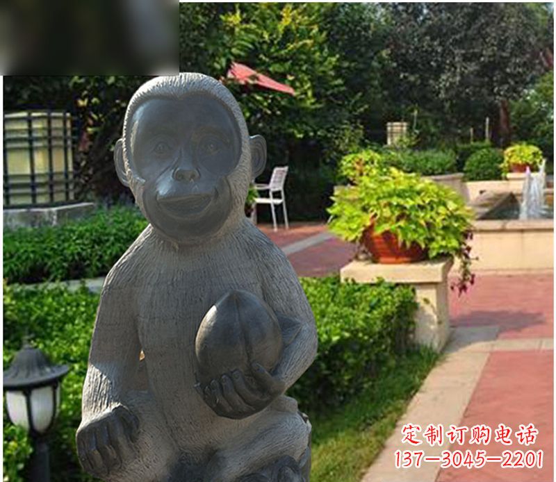 绵阳青石猴雕塑:尽显可爱的童趣