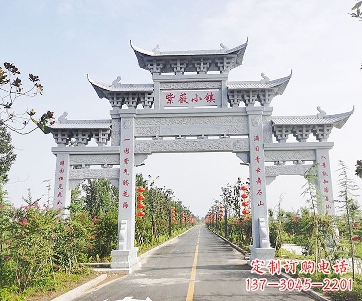 绵阳青石牌坊雕塑,定制精美而高品质