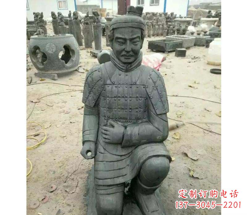 绵阳青石仿古兵马俑雕塑,精巧细腻