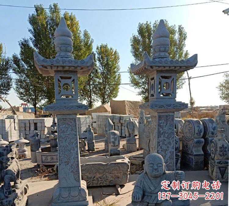 绵阳青石仿古石灯雕塑,精美实用