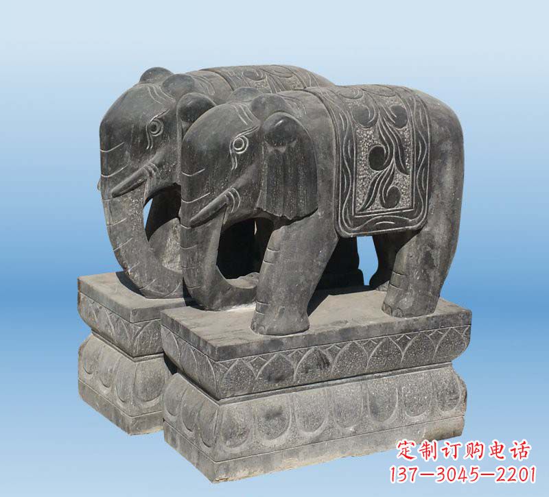 绵阳青石仿古石雕大象