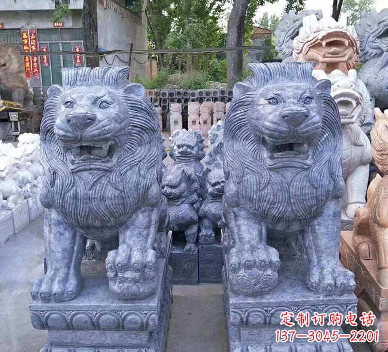 绵阳青石仿古西洋狮子石雕