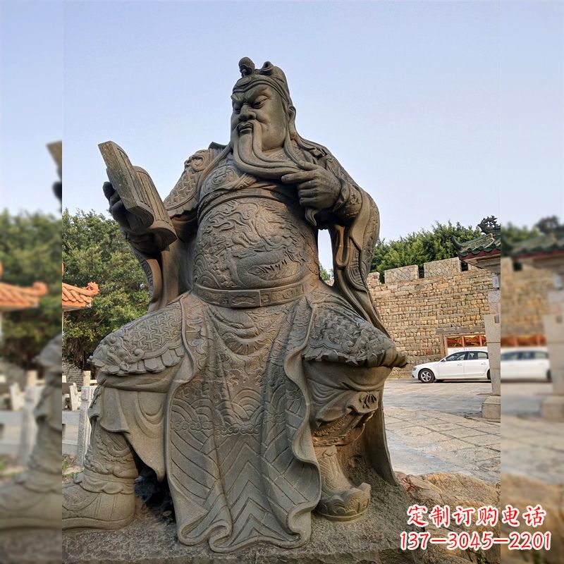 绵阳青石关公雕塑,让您的家居更加古典优雅