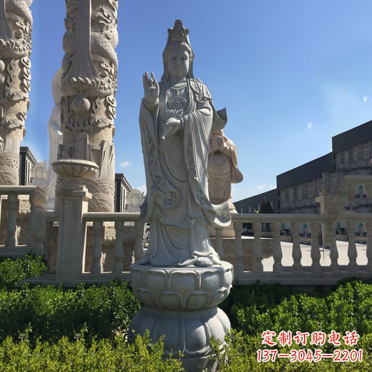 绵阳精美神圣的观音菩萨石雕塑